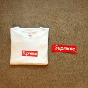 2014 Supreme 20th Anniversary White Box Logo Tee